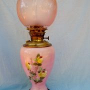 American Gone With The Wind Parlour Oil Lamp c1895