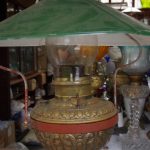 Brass Store Lamps with Galvanised Shade SOLD - Image 2