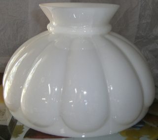 Opal Melon Glass Shade, Flat top 9 7/8" for Aladdin lamps