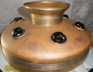 Brass Continental Shade 11" fit with coloured glass inserts