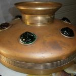 Brass Continental Shade 11" fit with coloured glass inserts - Image 3