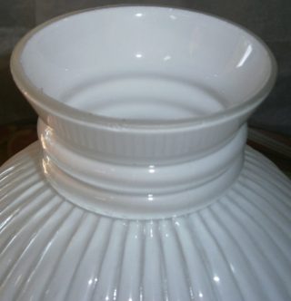 Student Ribbed Opal Glass Shade 4" fit - Image 2