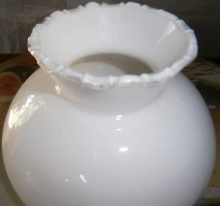 Opal Glass Shade single ribbed 4 1/2" fit - Image 2
