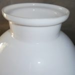 Opal Slanted 8 7/8" original Glass Shade with single ribbed top - Image 2
