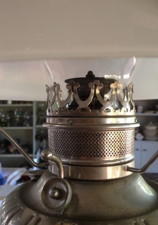 Miller The Empress No.2 Nickel a Rare Miller and Co oil lamp c1895 - Image 2
