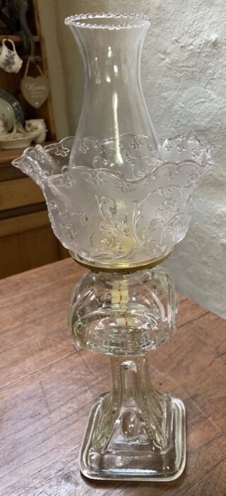 Early American Pressed Glass Lamp c1920-30
