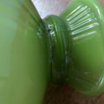 Green cased glass shade 5 3/4" fit - repaired - Image 2