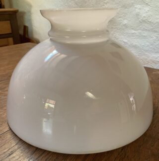 11 3/4" Opal single ribbed glass shade