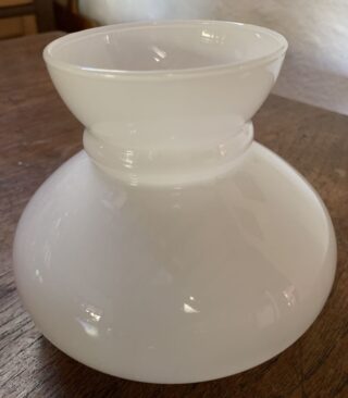 Opal Glass Shade single ribbed 4 1/2" fit