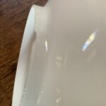 4 1/4 inch opal glass shade with small chip on rim - Image 2
