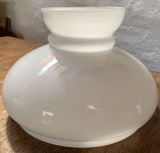 9 3/8" Opal Glass Shade singel ribbed