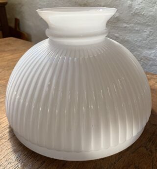 Aladdin Opal Ribbed Glass Shade 9 7/8"