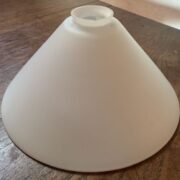 Opal slanted 11 1/2" glass shade with 1 1/2" top opening