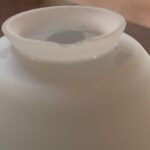 Opal slanted 11 1/2" glass shade with 1 1/2" top opening - Image 2