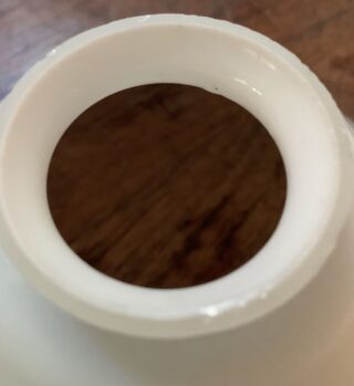 Opal slanted 11 1/2" glass shade with 1 1/2" top opening - Image 3