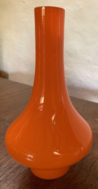 Orange Cased Glass Chimney 2 1/2" fit - Rare