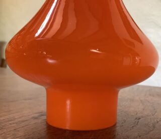 Orange Cased Glass Chimney 2 1/2" fit - Rare - Image 2