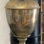 Hinks oil lamp c1895, patented No. 2 duplex rise and fall burner, original chimney - Image 3