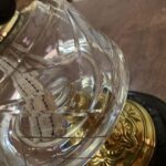 Art Deco Style oil lamp, unusual cut glass font, c1910 - Image 6