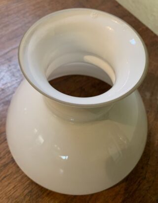7 1/4" Opal Glass Shade single ribbed - Image 2