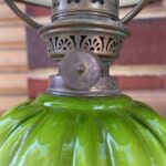 Victorian Green Piano Oil Lamps - Image 4