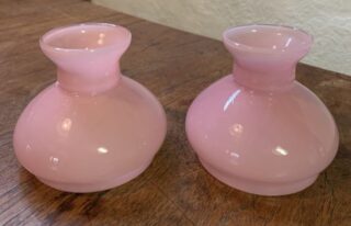 3 3/4" pink glass shades