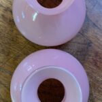 3 3/4" pink glass shades - Image 2