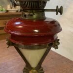 Hinks Art Deco Oil Lamp patented Hinks lever lift burner with Rd 65891 c1887 - Image 2