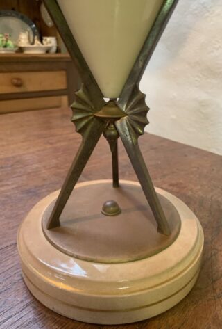 Hinks Art Deco Oil Lamp patented Hinks lever lift burner with Rd 65891 c1887 - Image 3