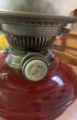 Hinks Art Deco Oil Lamp patented Hinks lever lift burner with Rd 65891 c1887 - Image 5