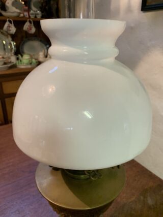 Hinks Table lamp with Hinks rise and fall burner marked Benett Fink London - Image 5