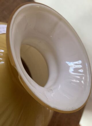 Amber 5 3/4" cased shade with small chip - Image 2