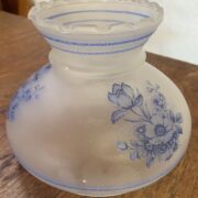 5 7/8" Blue Flower Motif Glass Shade