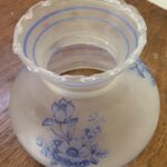 5 7/8" Blue Flower Motif Glass Shade - Image 3