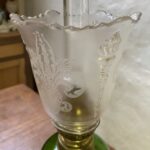 Brass candle stick green font and Kosmos burner - Image 4