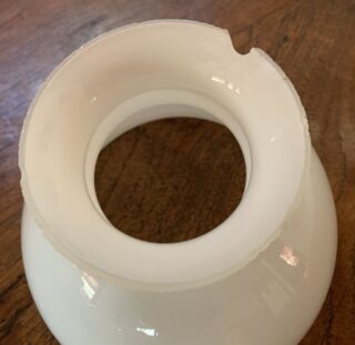 Opal Glass Shade 5 1/2" with chip - Image 2