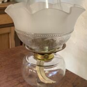 American Glass Oil Lamp with clinch collar