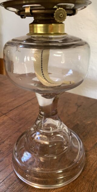 American Glass Oil Lamp with clinch collar - Image 2