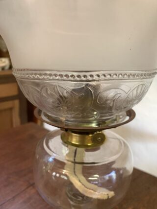 American Glass Oil Lamp with clinch collar - Image 3