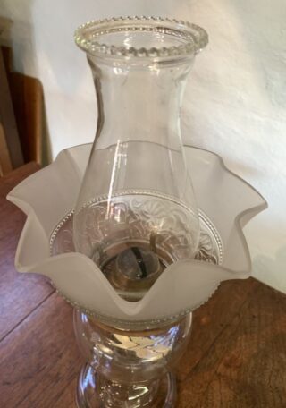 American Glass Oil Lamp with clinch collar - Image 4