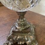 French Oil Lamp cut glass font - Image 3