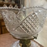 French Oil Lamp cut glass font - Image 5