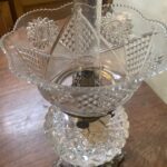 French Oil Lamp cut glass font - Image 4