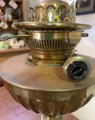 Hinks Centre Draught Banquet Lamp, Hinks lever burner and Fish Eye filler cap - Image 2
