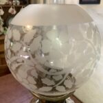 Hinks Griffin Oil Lamp, Hinks Burner and collar, cut glass font - Image 6