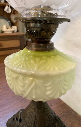 Victorian Lime Green embossed font Cast Iron base Rd 427470 - Image 2