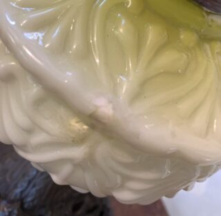 Victorian Lime Green embossed font Cast Iron base Rd 427470 - Image 3