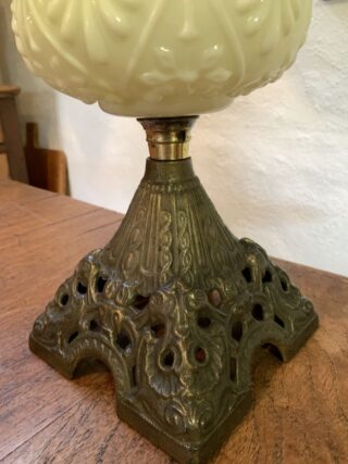 Victorian Lime Green embossed font Cast Iron base Rd 427470 - Image 4