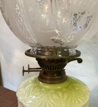Victorian Lime Green embossed font Cast Iron base Rd 427470 - Image 5