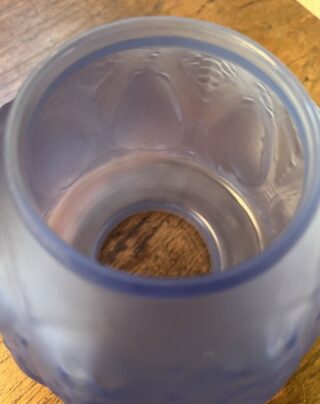 4" Sea Blue Embossed Closed Tulip glass shade - Image 2